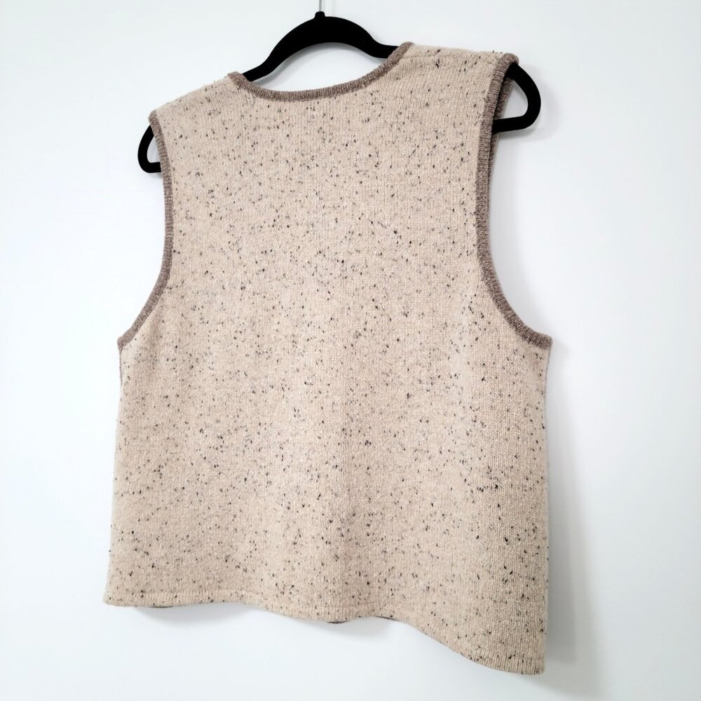 Vintage Teddi Autumn Theme Sweater Embroidered Vest Size Large - Picture 6 of 10